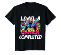 Geburtstagsshirt Mädchen 8 Jahre alt Gamer Zocker Level Game T-Shirt