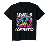 Geburtstagsshirt Mädchen 9 Jahre alt Gamer Zocker Level Game T-Shirt