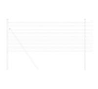 Gecheer 5000x50cm Metal Garden Fence, Silver, Rectangular, Outdoor Use, Hot-dip Galvanized Steel Model42004952