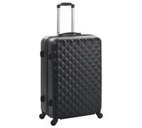 Gecheer ABS Hardcase Trolley Suitcase Set with Security Locks - Black - 3 Sizes | Travel Organiser Model91886