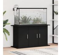 Gecheer Aquarium Stand Fish Tank Cabinet Free Standing Side Cabinet with Open Storage Shelves for Home Living Room Black 101x41x58 cm Engineered WoodOption 1