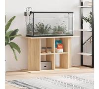 Gecheer Aquarium Stand Fish Tank Cabinet Side Cabinet with Display Shelves for Home Living Room Sonoma Oak 100x40x60 cm Engineered Wood
