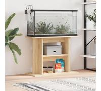 Gecheer Aquarium Stand Fish Tank Cabinet Side Cabinet with Display Shelves for Home Living Room Sonoma Oak 80x35x60 cm Engineered Wood