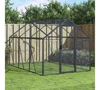 Gecheer Aviary Anthracite 1.79x3x1.85 m Aluminium birdcage Model3155802