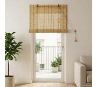 Gecheer Bamboo Roller Blind | Light Filtering & UV Resistant | Living Room, Bedroom, Kitchen, Home Office | Inside/Outside Mount, Custom Fit 42034649