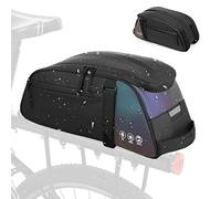 Gecheer Bicycle Pannier Rack Bag, Bike Rear Bag, 8L Waterproof and Reflective, Multifunctional Bicycle Bags for Pannier Rack, Multiple Compartments, Shoulder Bag, Carry Bag for Outdoor Commuter Travel