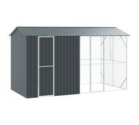 Gecheer Bird Aviary with Extension Anthracite 210x442x247 cm Steel Pet Products Model3325153