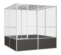 Gecheer Bird Cage Anthracite 213.5x217.5x211.5 cm Galvanised Steel birdcage Model171549