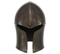 Gecheer Black Antique Medieval Barbute Helmet Armor for LARP/Cosplay - Exact Replica Model286237