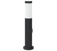 Gecheer Bollard Light with Outlet 50 cm Stainless Steel IP44 Column Lights Illumination Model4006035