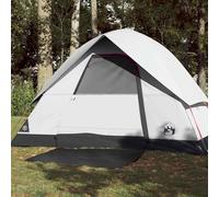 Gecheer Camping Tent with Modern Look, Waterproof, 3-Person Capacity, Dome Shape, Easy Setup, Carry Bag Included, White Blackout Model94698