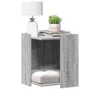 Gecheer Cat Litter Box Enclosure Grey Sonoma 42x42x51 cm Engineered Wood cat litter box Model857747