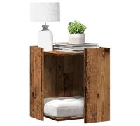 Gecheer Cat Litter Box Enclosure Old Wood 42x42x51 cm Engineered Wood cat litter box Model857749