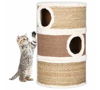 Gecheer Cat Scratching Barrel, Large Playpen with 3 Condos, Brown, 36 x 60 cm Model170976
