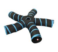 Gecheer Cat Tunnel 5-way Black and Blue 25 cm Polyester Cat Tunnel Model172188