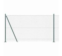 Gecheer Chain Link Fence with Posts Green 1.2 x 10 m Steel Fence Model3351230