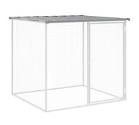 Gecheer Chicken Cage with Roof Light Grey 103x98x90 cm Galvanised Steel Chicken coop Model172338