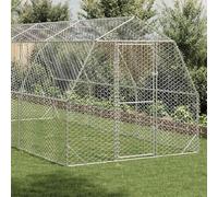 Gecheer Chicken Run 2.5x6x2.25 m Galvanised Steel Small animal cage Model3328517