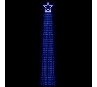 Gecheer Christmas Tree on Flagpole - Twinkling Xmas Tree Lights, Indoor/Outdoor Decoration, 320 LEDs, Blue, 375 cm