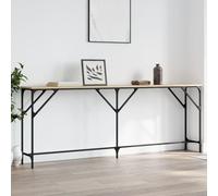 Gecheer Console Table Narrow Sofa Table Long Entryway Table Hall Desk for Living Room Bedroom Hallway Sonoma Oak 200x29x75 cm Engineered WoodType 1