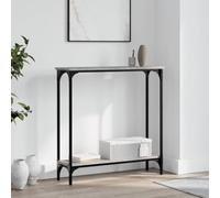 Gecheer Console Table Narrow Sofa Table Long Entryway Table Hall Desk for Living Room Bedroom Hallway Grey Sonoma 75x22.5x75 cm Engineered WoodType 2