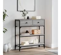 Gecheer Console Table Narrow Sofa Table Long Entryway Table Hall Desk for Living Room Bedroom Hallway Grey Sonoma 72.5x25x75 cm Engineered Wood 1