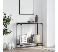 Gecheer Console Table Narrow Sofa Table Long Entryway Table Hall Desk for Living Room Bedroom Hallway Grey Sonoma 75x30.5x75 cm Engineered Wood