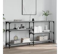 Gecheer Console Table Narrow Sofa Table Long Entryway Table Hall Desk for Living Room Bedroom Hallway Grey Sonoma 160x29x75 cm Engineered Wood