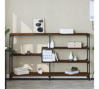 Gecheer Console Table Narrow Sofa Table Long Entryway Table Hall Desk for Living Room Bedroom Hallway Brown Oak 160x32x95 cm Engineered Wood