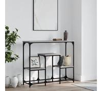 Gecheer Console Table Narrow Sofa Table Long Entryway Table Hall Desk for Living Room Bedroom Hallway Grey Sonoma 89.5x28x76 cm Engineered Wood