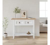 Gecheer Console Table Slim Sofa Tables Hall Table Home Side Table Entryway Hallway Home Decor Mexican Pine Corona Range White 90x34.5x73 cm