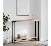 Gecheer Console Table Slim Sofa Tables Hall Table Home Side Table Entryway Hallway Home Decor Sonoma Oak 100x22.5x75 cm Engineered Wood Type1