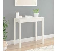 Gecheer Console Table Slim Sofa Tables Hall Table Home Side Table Entryway Hallway Home Decor White 80x40x75 cm Solid Wood Pine Type1
