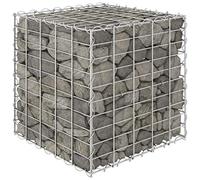 Gecheer Cube gabion raised bed steel wire 50x50x50 cm Lawn, garden Model145650
