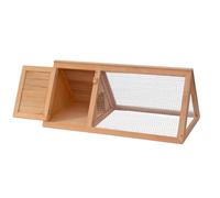 Gecheer Deluxe Rabbit Cage - Fir Wood, Iron Mesh, Weatherproof, Easy Feed Door, 98x50x41 cm Model170345