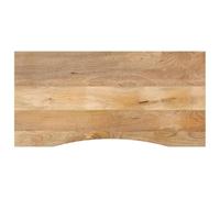 Gecheer Desk Top Tabletop Wooden Dining Table Top Home DIY Tabletop with Curve 140x60x2.5 cm Solid Wood Rough Mango