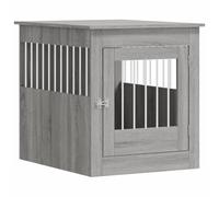 Gecheer Dog Crate Furniture Grey Sonoma 64.5x80x71 cm Engineered Wood dog cage Model838335