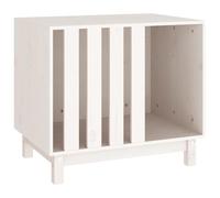 Gecheer Dog House White 70x50x62cm Wood Pine Dog House Model822482