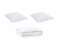 Gecheer Duvet with pillows Argyle 3 pcs White 240 x 200 cm Microfibre duvet sets Home Textiles Model3377514