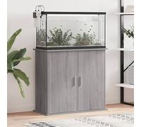 Gecheer Engineered Wood Aquarium Stand - Grey Sonoma, 81x36x73 cm, Secure Storage, Modern Design Model833629