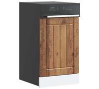 Gecheer Engineered Wood Dishwasher Panel - Protects Dishwasher, Old Wood Color, 45 x 1.5 x 67 cm, Lucca Range, Easy Maintenance, Moisture Resistant Model853895