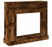 Gecheer Engineered Wood Electric Fireplace Mantel Shelf Smoked Oak 100x30x87.5cm Fireplace surround Model854566