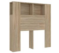 Gecheer Engineered Wood Headboard Cabinet with Storage - Sonoma Oak Finish Model811910
