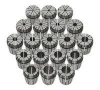 Gecheer ER32 Collet Set 19 pcs - High Precision CNC Milling Tools, Silver, 2-20mm Range Model146724