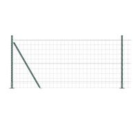 Gecheer Euro Fence Green Metal Outdoor Rectangular Garden Boundary Security Fence with Posts and Mesh - Weather Resistant, Rustproof, 2-Pack Model3350828