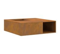 Gecheer Fire Pit Brown 100 x 100 x 30 cm Weathering steel Model859001