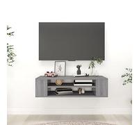 Gecheer Floating TV Stand Wall Mounted TV Cabinet Unit HEntertainment Center Media Cabinet Storage Shelving Unit Grey Sonoma 100x30x26.5 cm Engineered Wood