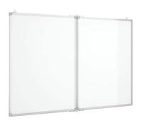 Gecheer Foldable Magnetic Whiteboard, 2 Panel, White, 100x80cm - Ideal for Home, Office, Schools Model4005353
