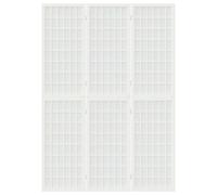 Gecheer Folding 3-Panel Room Divider Japanese Style 120x170 cm White Model352087