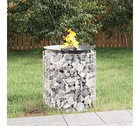 Gecheer Gabion Fire Pit Ø 50 cm Galvanised Iron stove Model153558